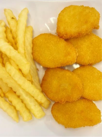 Nuggets de pollo (6) con papas - Lunch - Este artículo solo está disponible para entrega los días martes, jueves y viernes.