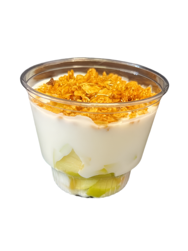 Manzana con yogurt y granola - Lunch - Este artículo está disponible para entrega de lunes a viernes.