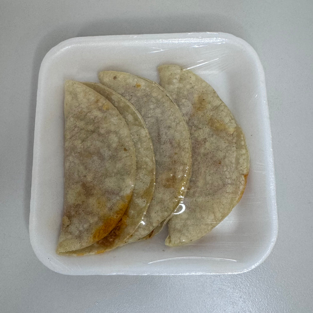 Tacos de papa con chorizo en maíz (3) - Lunch - Este artículo está disponible para entrega solo el día miércoles.
